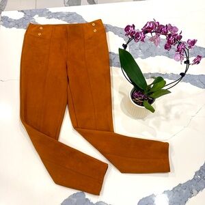 Marc NEW YORK XS SUEDE STRAIGHT LEG MUSTARD PANTS LIKE NEW